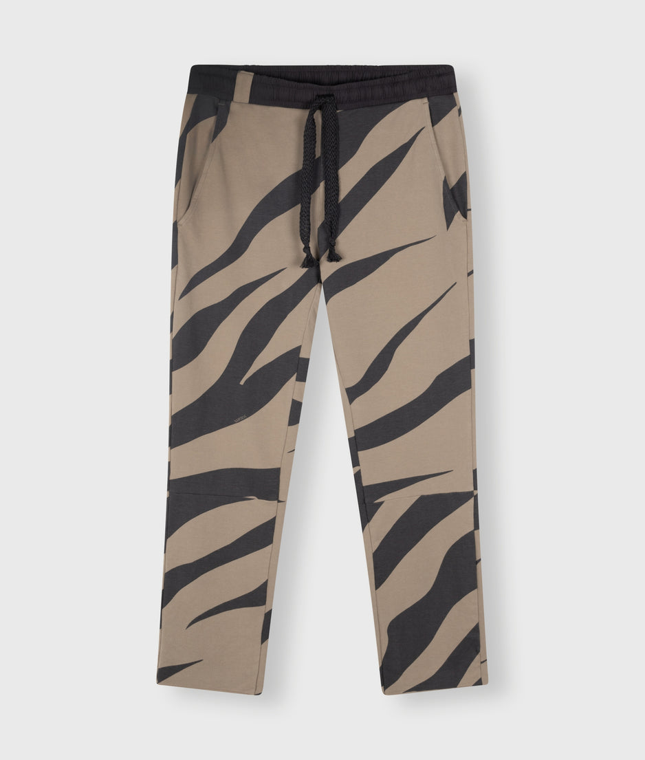 cropped jogger zebra | warm taupe