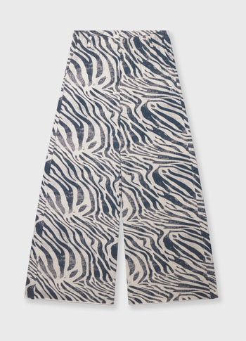 wide jogger zebra | light vanilla