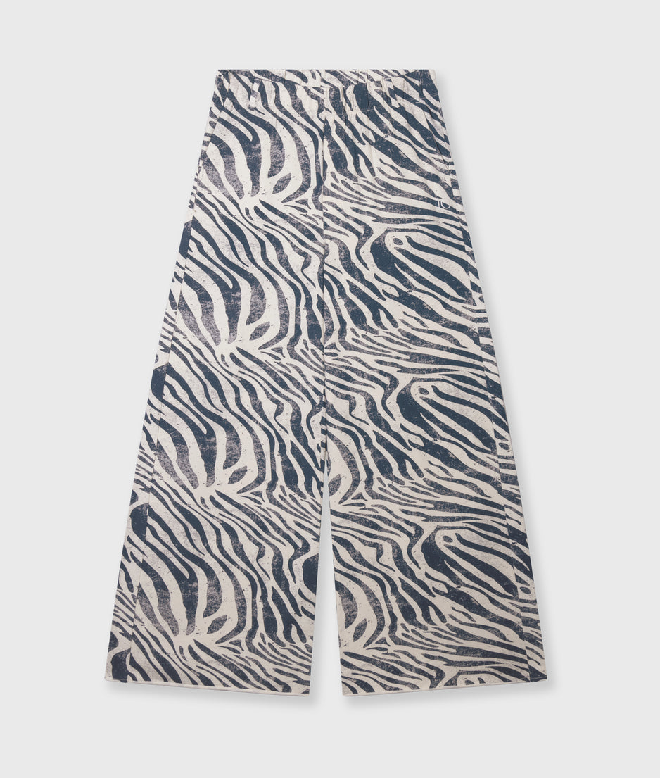 wide jogger zebra | light vanilla
