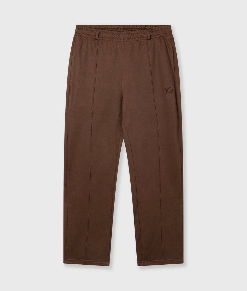 tapered track pants | dark truffle
