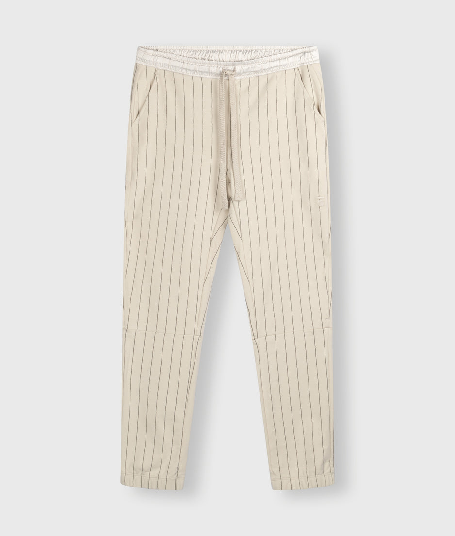cropped jogger pinstripe | light safari