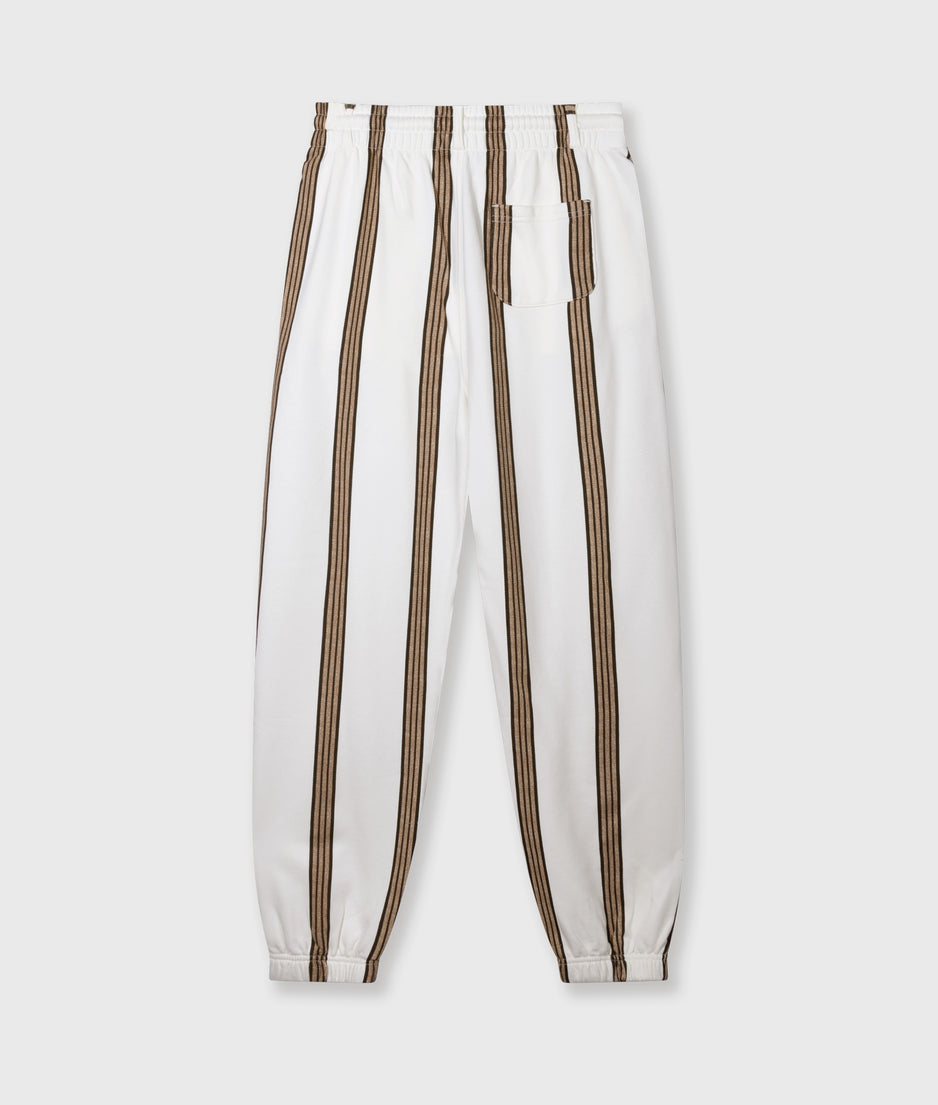 mid jogger stripes | ecru