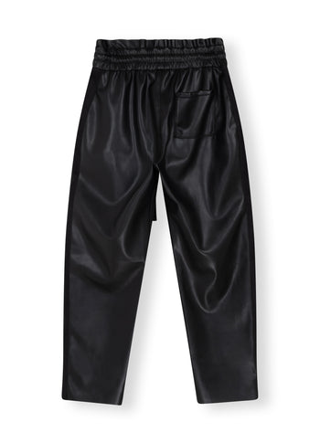 leatherlook side panel jogger | black