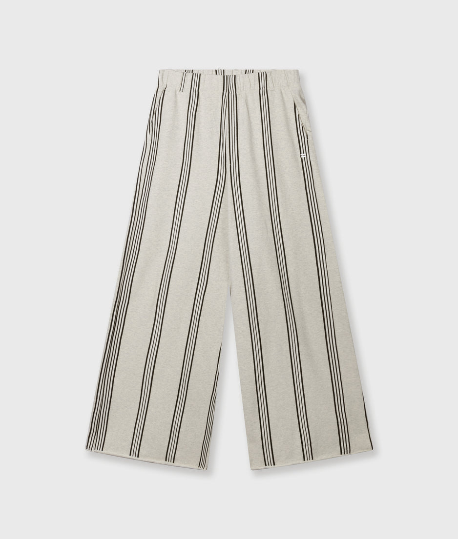 wide leg jogger stripes | soft white melee