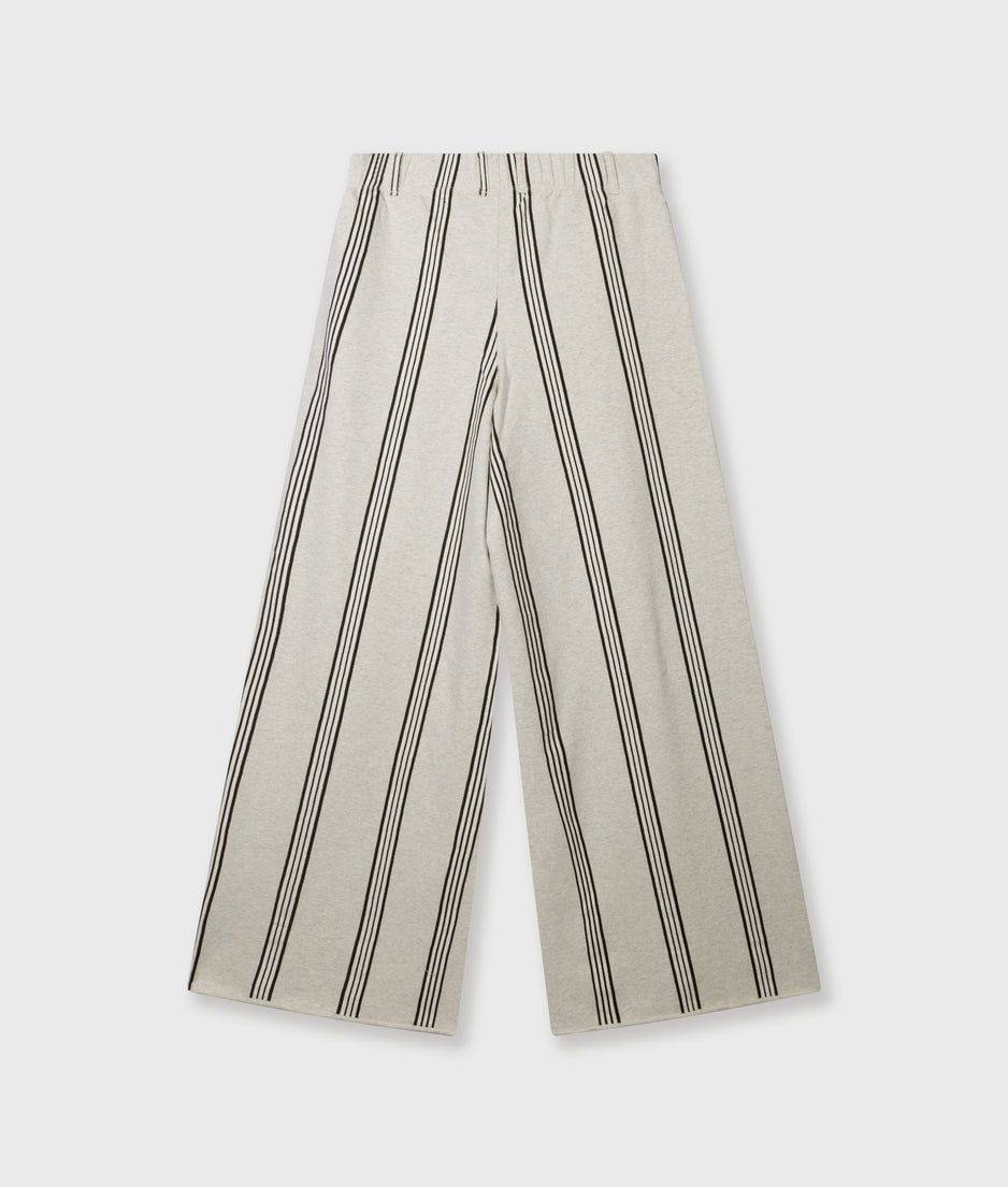 wide leg jogger stripes | soft white melee