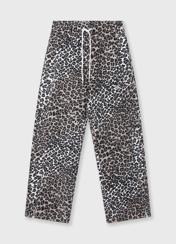 soft scuba pants leopard | ecru