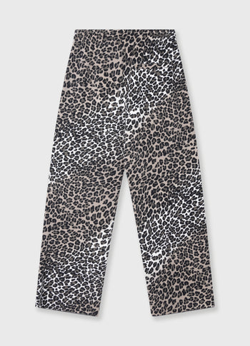 soft scuba pants leopard | ecru