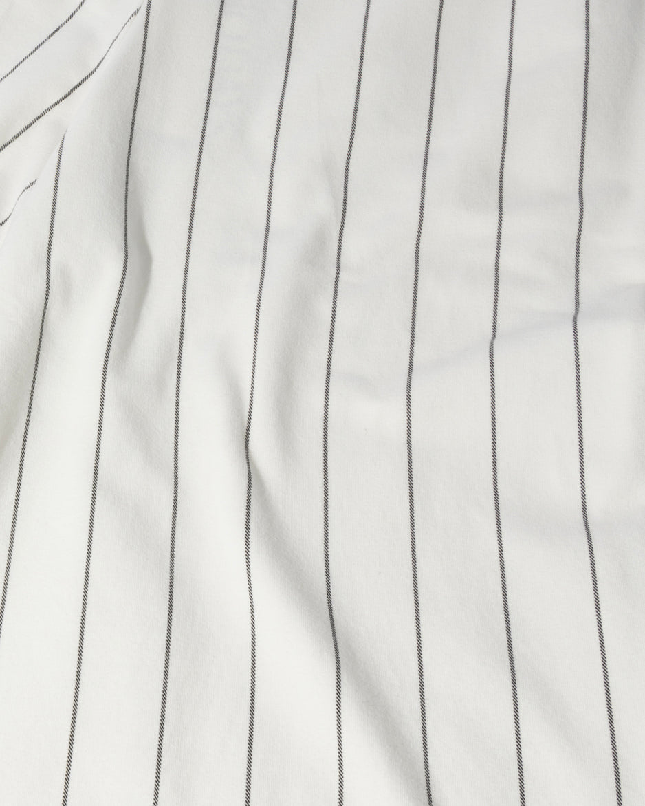 wide jogger pinstripe | ecru
