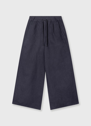 cotton linen pants | steel blue