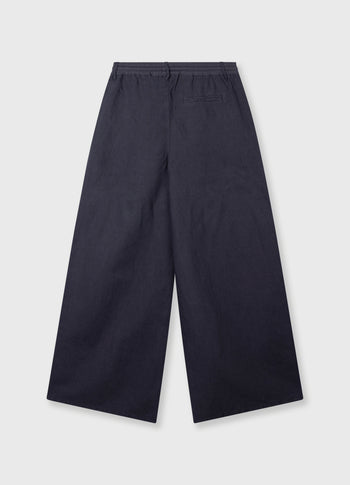 cotton linen pants | steel blue
