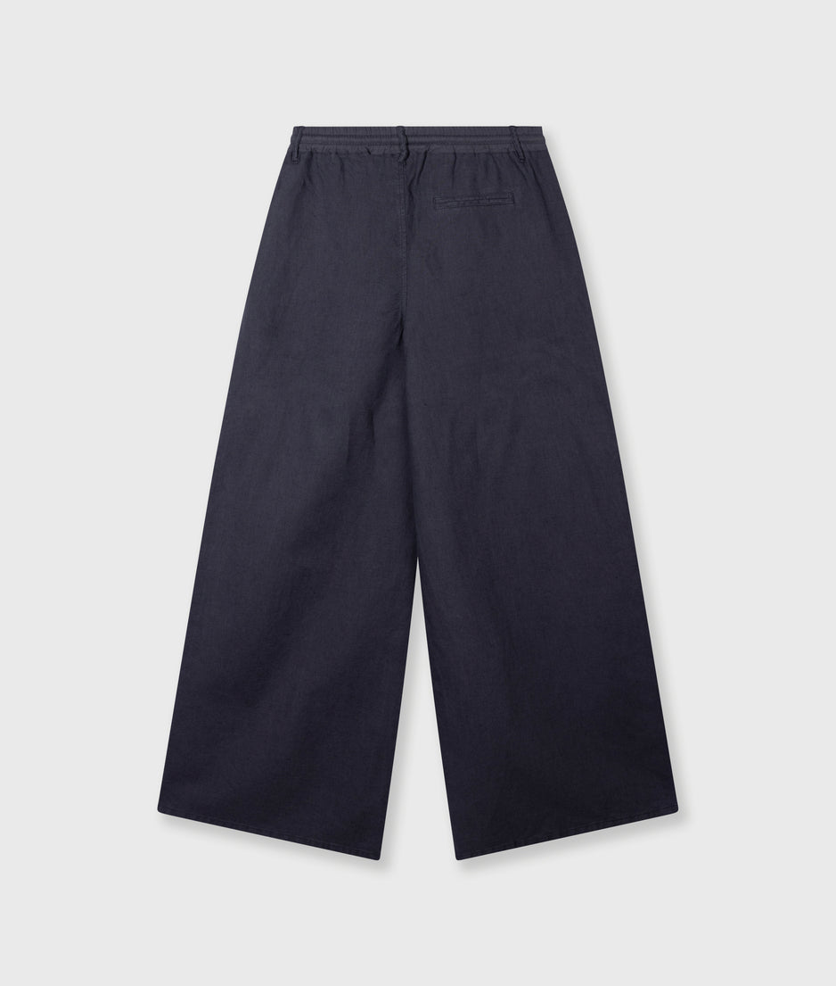cotton linen pants | steel blue