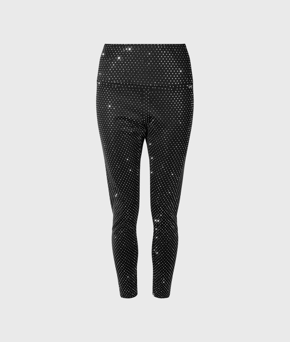 strass leggings | black