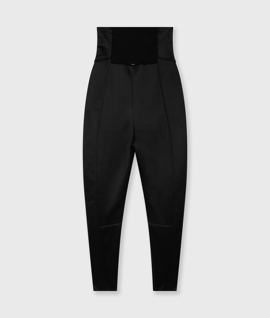 high waist pants scuba | black