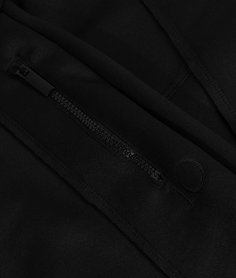 high waist pants scuba | black