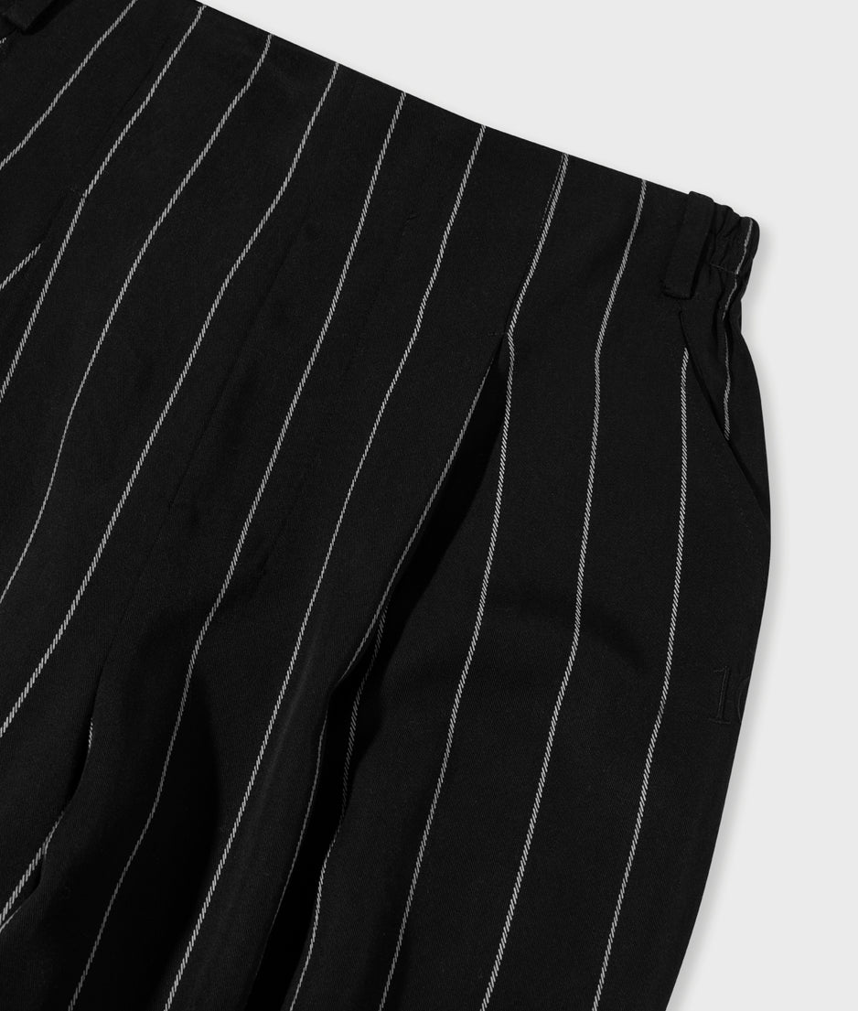 pants pinstripe | black