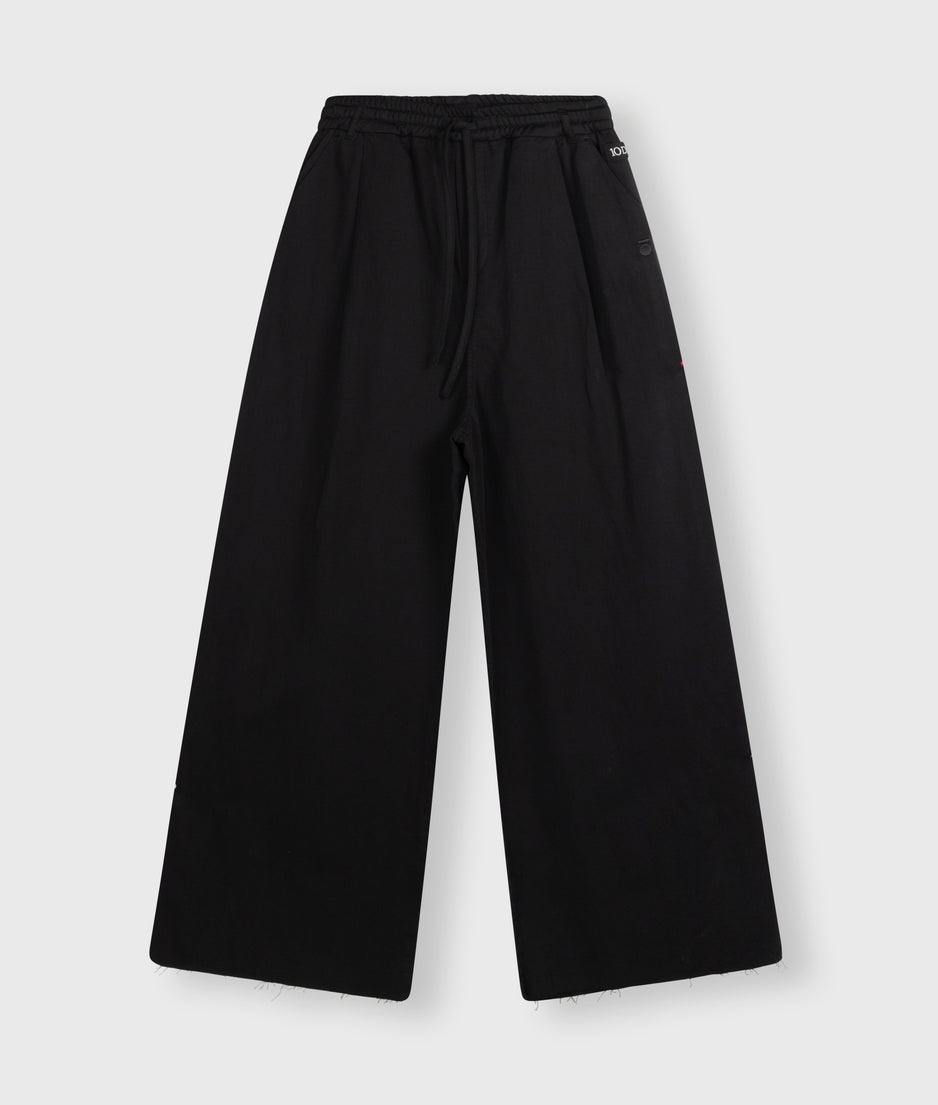 wide leg pants | black