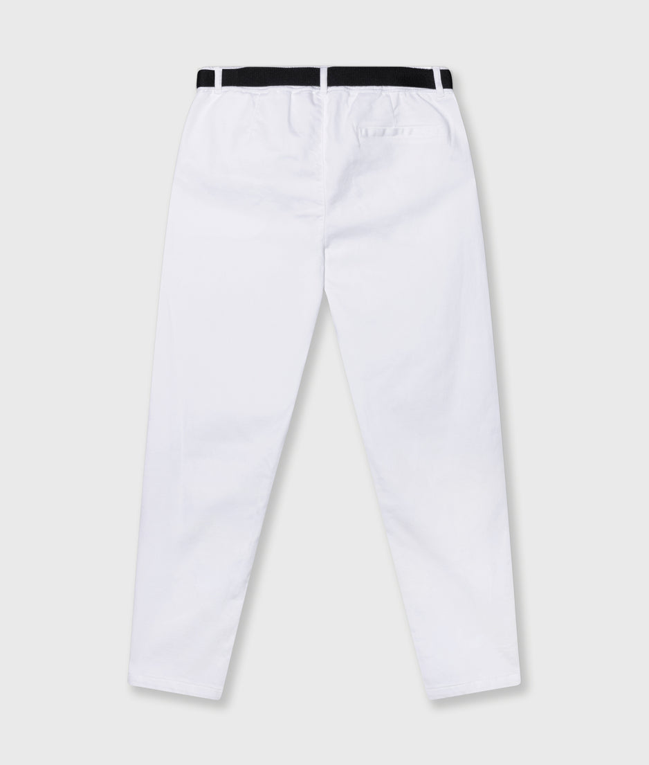belted pants | optic white