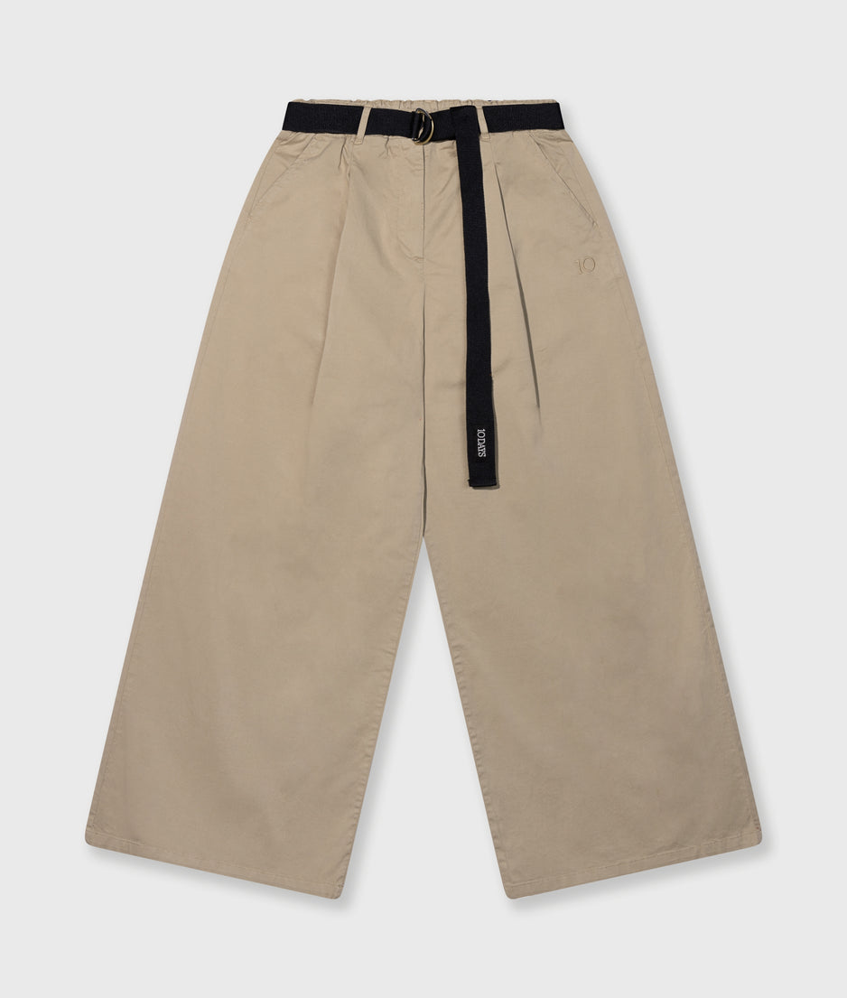 wide pants twill | earth