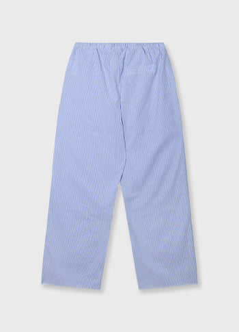 cotton pants stripes | white/steel blue