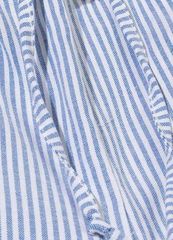cotton pants stripes | white/steel blue
