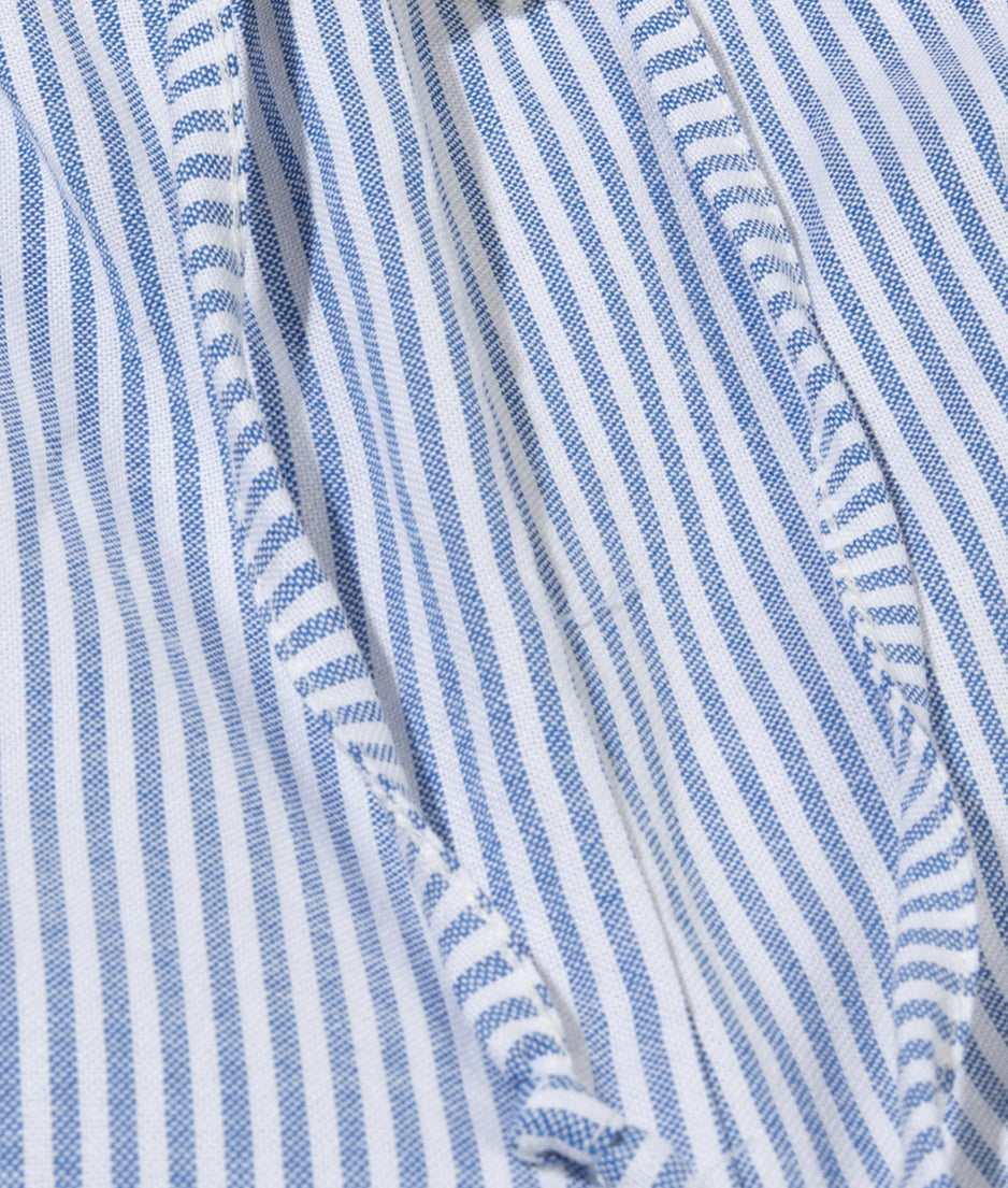 cotton pants stripes | white/steel blue