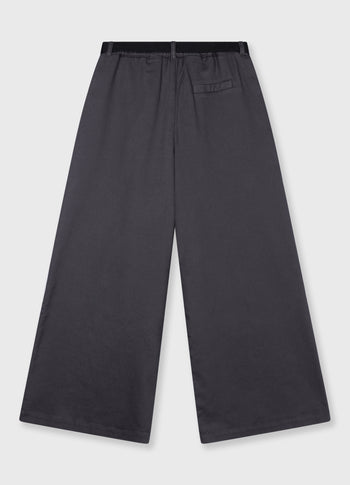 Weite Hose aus Jog Twill | steel blue