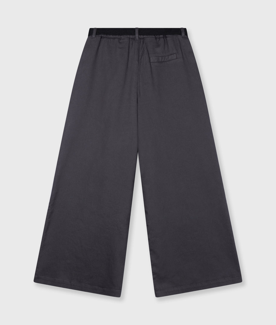 Weite Hose aus Jog Twill | steel blue