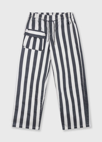 straight leg pants stripes | ecru/steel blue