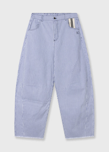 western pants stripes | white/blue