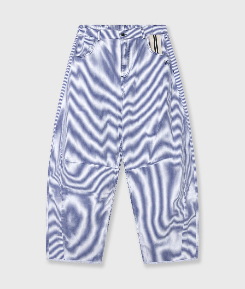 western pants stripes | white/blue