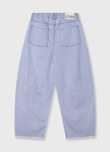 western pants stripes | white/blue