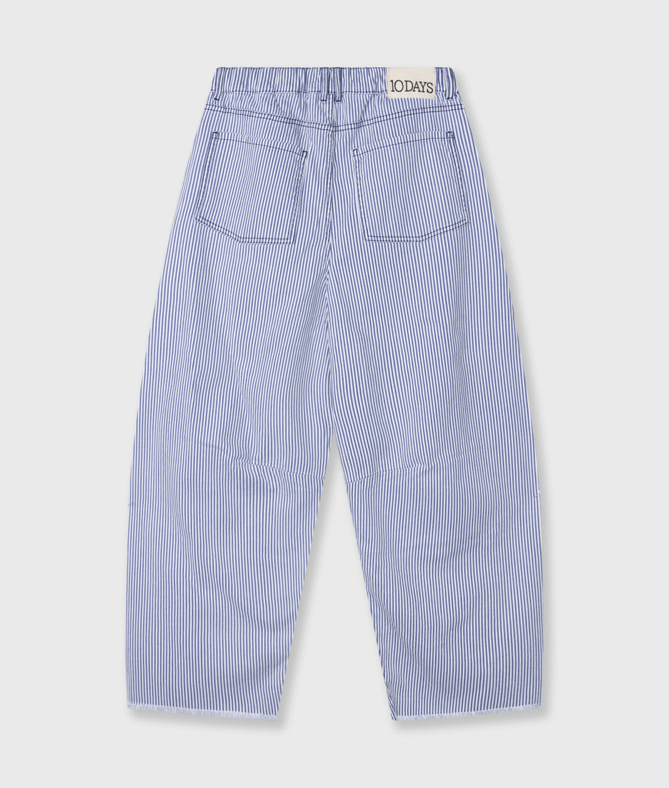 western pants stripes | white/blue