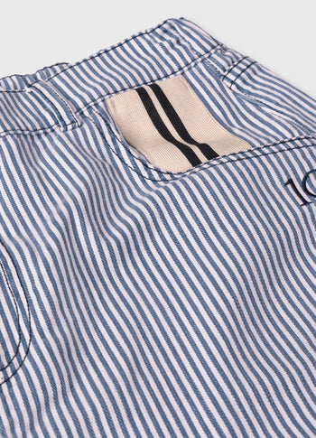 western pants stripes | white/blue