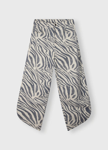 western pants zebra | light vanilla