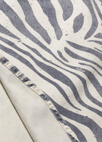 western pants zebra | light vanilla