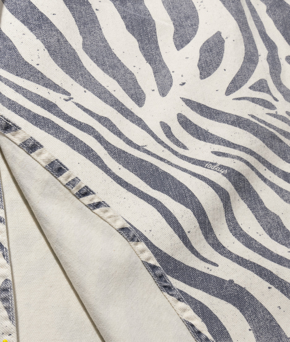 western pants zebra | light vanilla