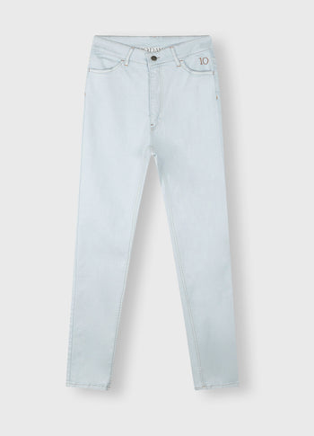 high rise skinny jeans | ice blue
