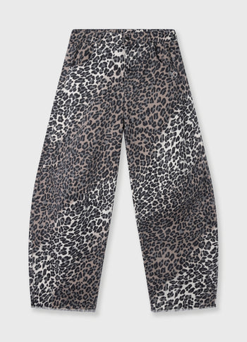 western pants leopard | ecru