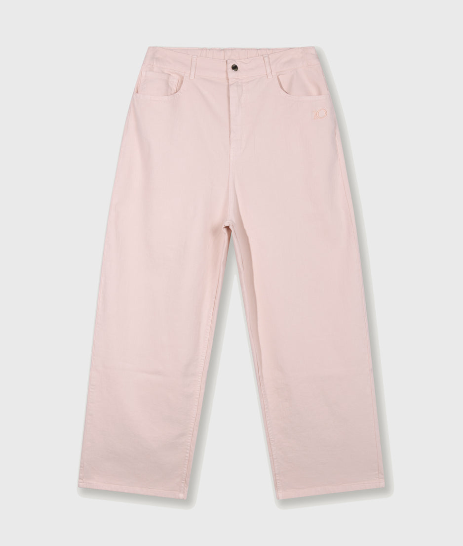 wide pants twill | powder