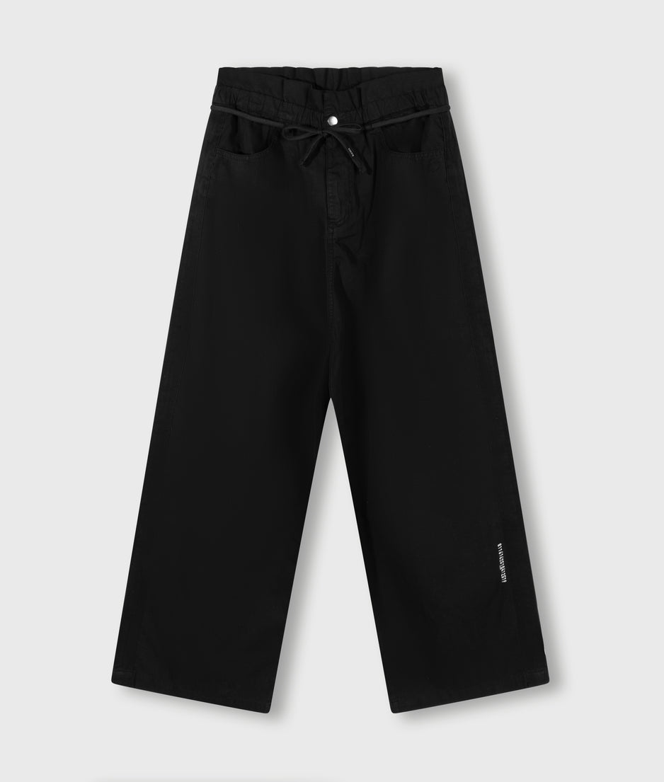 paperbag wide leg pants | black