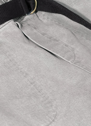 belted pants denim | grey wash