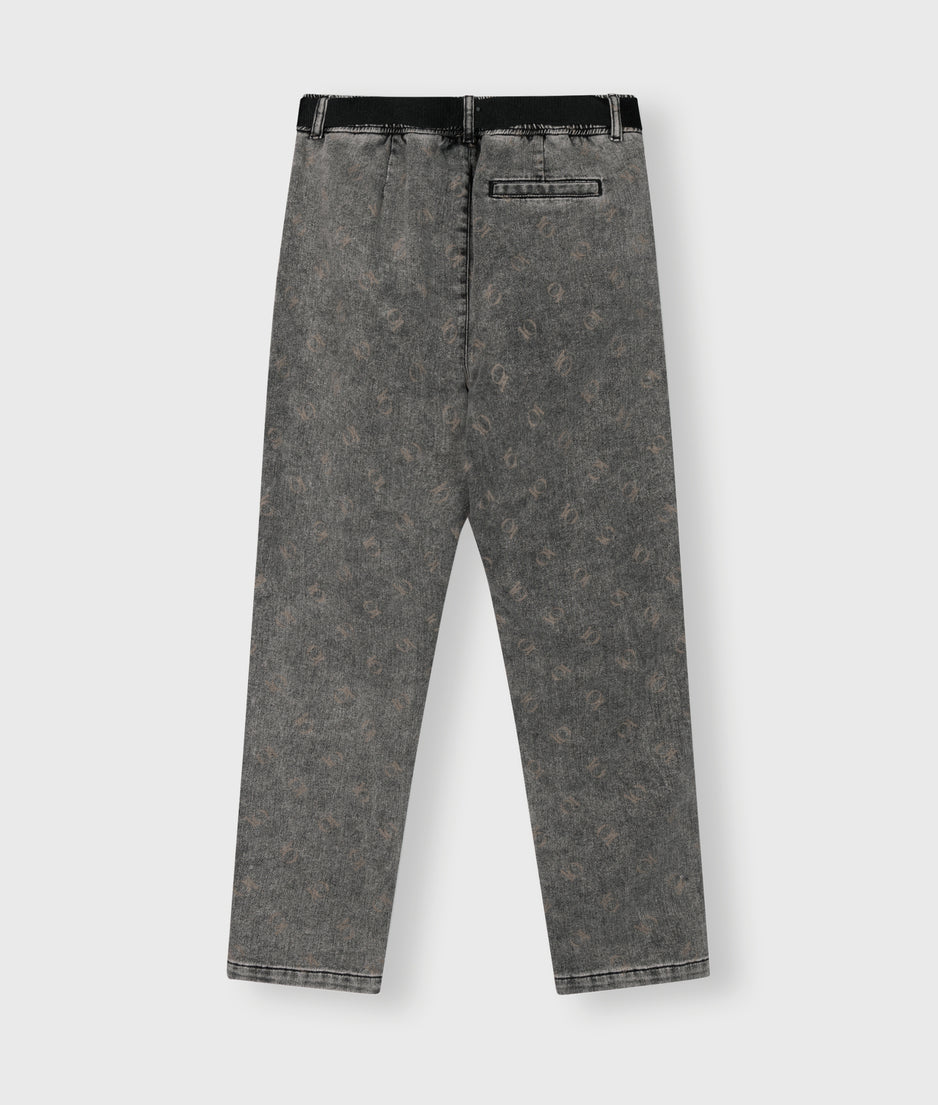 belted pants monogram | black