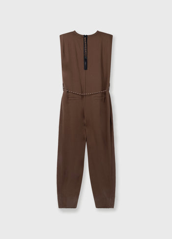 fleece jumpsuit | dark truffle