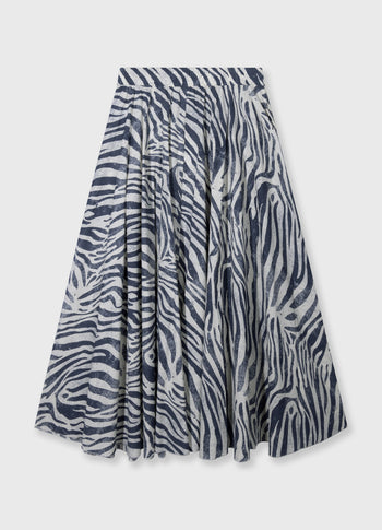 wide skirt zebra voile | light vanilla