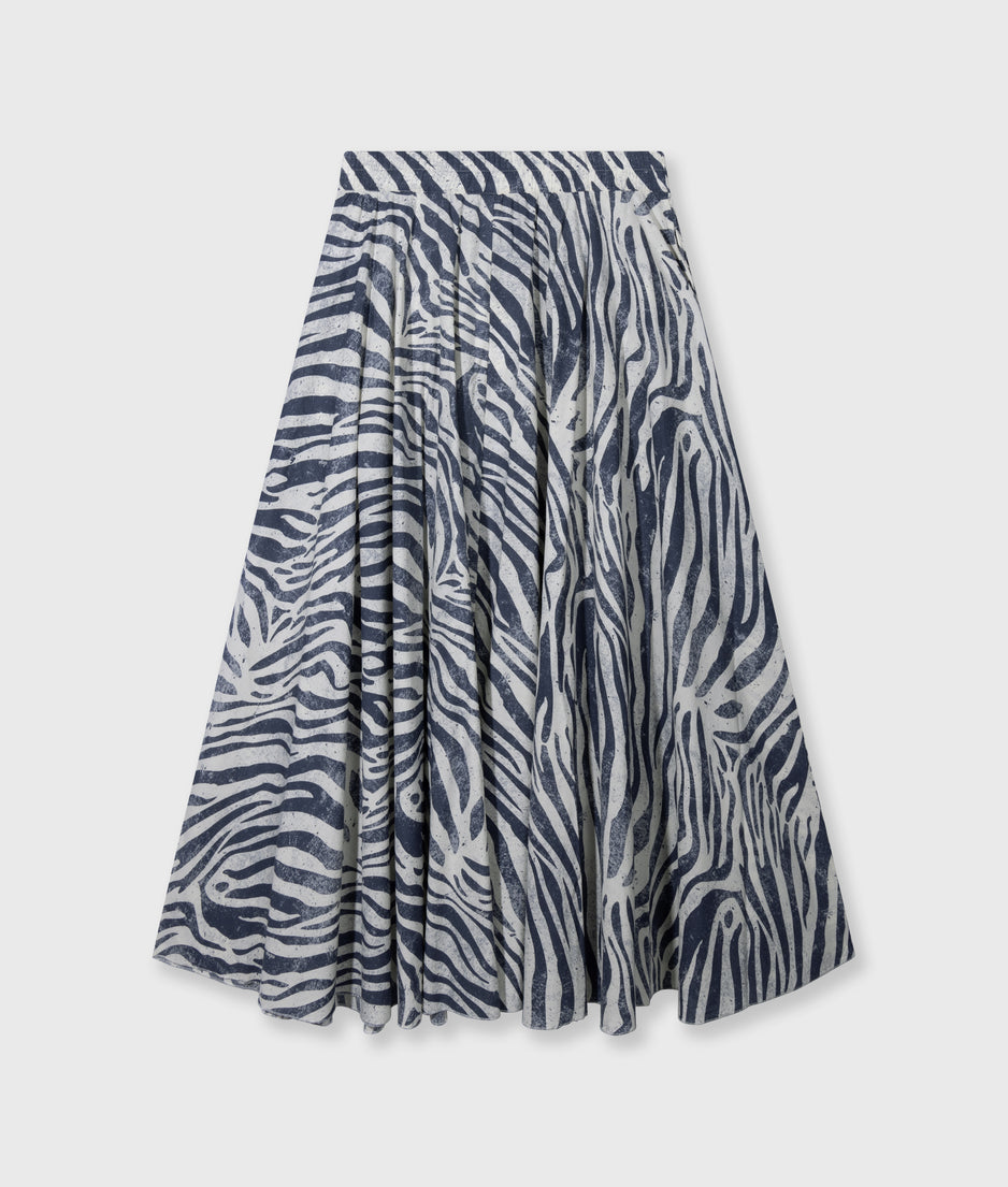 wide skirt zebra voile | light vanilla