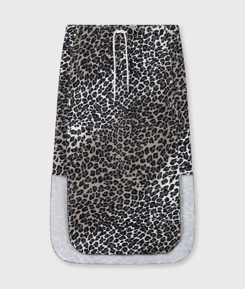 soft scuba skirt leopard | ecru