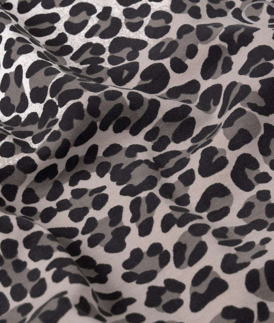 soft scuba skirt leopard | ecru