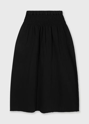 smock skirt washed | dark charcoal