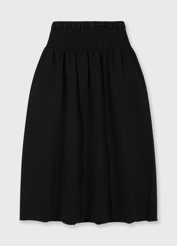 smock skirt washed | dark charcoal