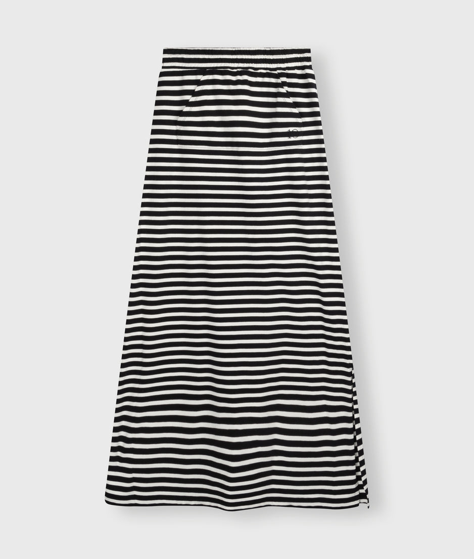 long skirt stripes | black/ecru